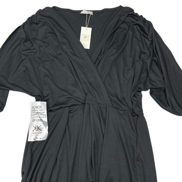NWT KOH KOH Flowy Surplice Cocktail Maxi Dress Sz 2XL - Picture 2 of 4